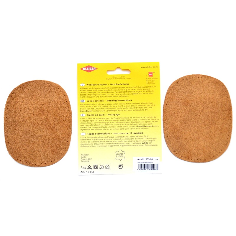 Kleiber 12 x 10 cm Oval Suede Leather Patches, 1
