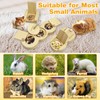 Hamiledyi 3 Pack Guinea Pig Foraging Toys Interactive Wooden Rabbit