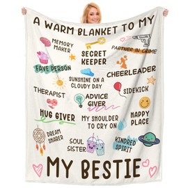 Bestie Gifts, for Women Blankets, Best Friend Christmas Birthday Gifts, Christmas Birthday Presents for Best Friends Female Women Bff, Friendship Gifts, Bestie Gifts for Women