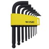 WISE WLB130B-9S Ball Point Hex Wrench Arlen Key, Short, Black