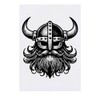 Azeeda 'Wikinger Kopf' Temporäres Tattoo - Hautfreundlicher & Ungiftiger Abziehbild