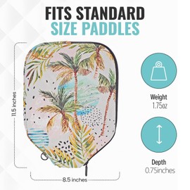 Palms-O-Aces Pickleball Paddle Covers Only - Protect Your Paddle with Our Durable and Padded Pickleball Paddle Cover - Zipper Closure and Canvas Material Pickleball Covers for Paddles