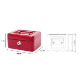Maul, Cash Box 1, 15.2 x 12.5 x 8.1 cm, Red