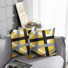 Emvency Set of 2 Throw Pillow Cover Yellow Black Stripes