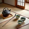 Brown 18cm Bamboo Matcha Scoop Japanese Chashaku Hooked Green Tea