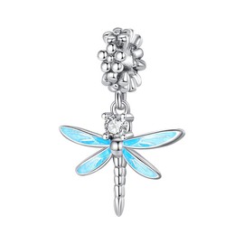 Pandach Women's Charm Pendant for Bracelet 925 Sterling Silver Charms Beads Fits Bracelet and Necklace Compatible with European Bracelets for Women Girls C4, Sterling Silver