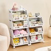 UFORU 4 Tier Rolling Storage Cart, Plastic Open Storage Basket