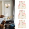 Cloth Lamp Shade Flower Pattern Clip On Bulb Lampshade for