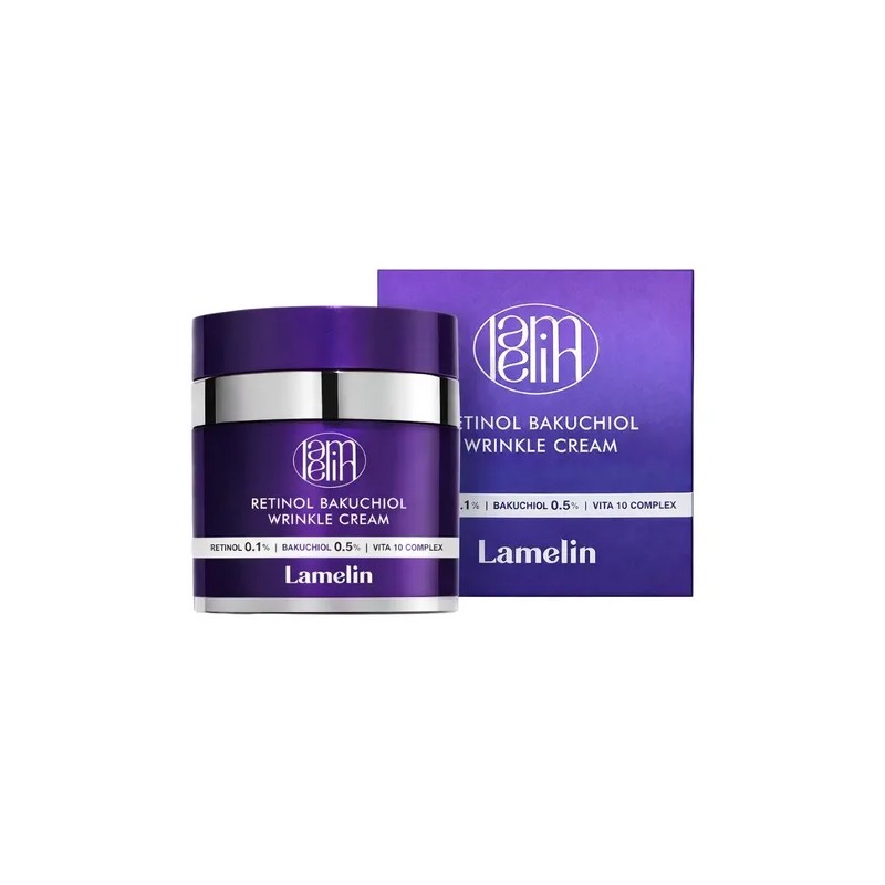 Crema Lamelin Facial Coreana con Retinol y Bakuchiol para Líneas