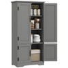 HOMCOM 48.5" Kitchen Pantry Cabinet with 2 Adjustable Shelves and