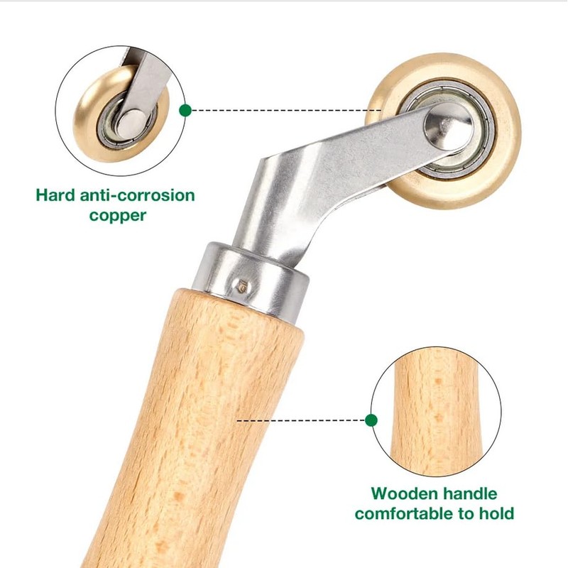 TICFOX Brass Pressure Roller, Hand Pressure Roller, 6.9 Inch Welding