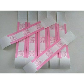 Papr Products 50 PINK - $250 SELF-SEALING CURRENCY STRAPS/BANDS