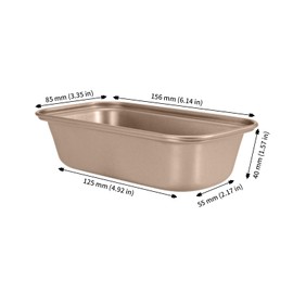 JAPCHET 10 Pieces 15.6 x 8.5 cm Mini Loaf Pan Non-Stick Small Loaf Pan Rectangular Baking Tray for Oven Baking