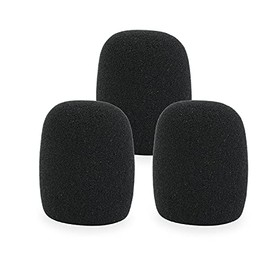 SM57 Windscreen, Mic Foam Replacement for Shure SM57 Vocal Microphone Pop Filter, Black Noise-cancellation Windsock Cover 3-pack - LEFXMOPHY