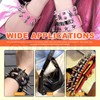 Tanstic 176 Sets Punk Spikes and Studs Kit, 8 Sizes