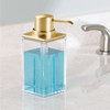 mDesign Rectangle Plastic Refillable Liquid Soap Dispenser Pump Bottle for