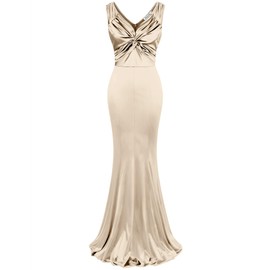 MUXXN Women's 50s Formal Evening Cocktail Party Met Gala Vintage Dresses Champagne