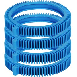 896584000-143 Pool Cleaner Front Tire kit with Super Hump by Seentech - Compatible with Poolvergnuegen and Hayward Phoenix Cleaners - Pool Blue Standard Back Tire (4-pack)