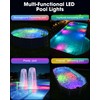 Vovamo Solar Pool Lights,Underwater IP68 Pool Lights with 8-Color Changing