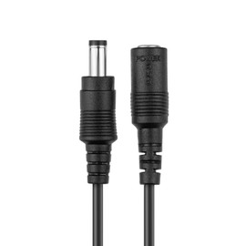 Amcrest Universal 12V DC Power Extension Cable (30ft) for Power Supply/Adapter/Outdoor Security Cameras, Compatible with All CCTV/IP Camera Brands, 5.5mm DC Plug, 30 Feet, Black (30FTEXTB-12V)