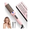 Peine Térmico 3 En 1 Rosa Alisa El Cabello Encrespado