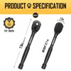 boen 3/8 Inch Drive Ratchet, 72-Tooth Quick-Release Ratchet Wrench, 5-Degree