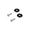 CNC Fork Caps / Countersunk Discs Aluminium Black for S51,