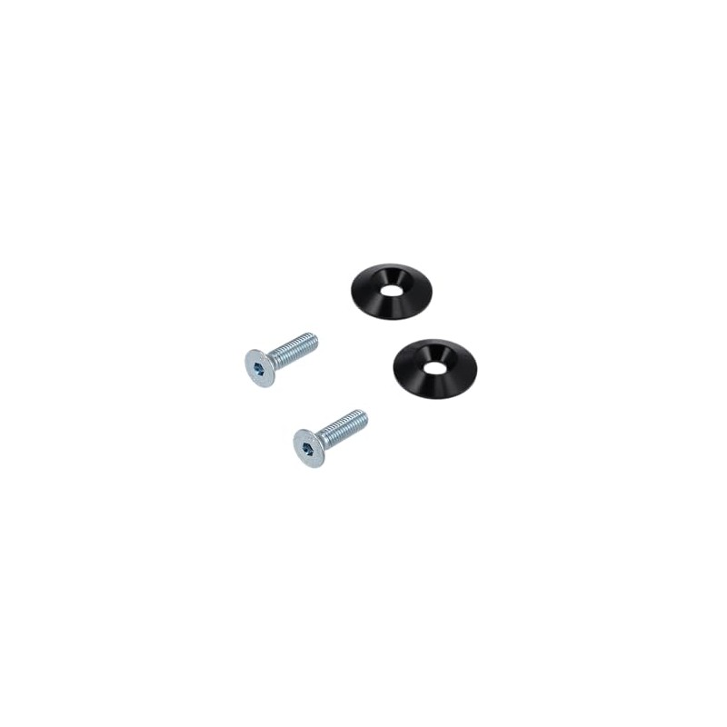 CNC Fork Caps / Countersunk Discs Aluminium Black for S51,