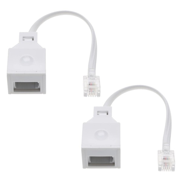 Create idea 2Pcs BT Female Socket to RJ11 Plug Adapter