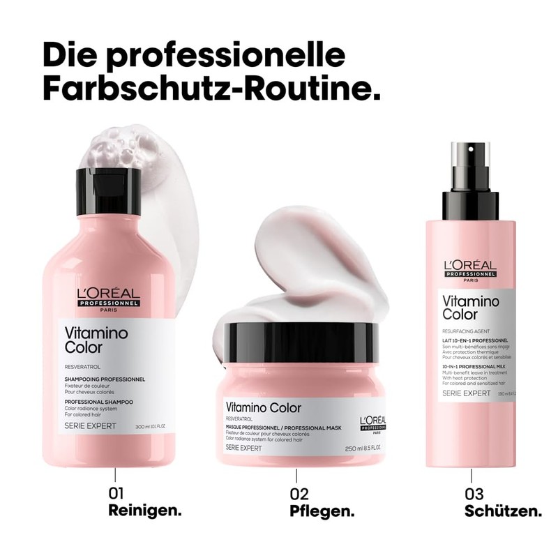 L'Oréal Professionnel Colour-Retaining Hair Shampoo for Coloured Hair, with Resveratrol,