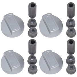 Ufixt Universal Silver Control Knobs for Ovens, Cookers and Hobs (Pack of 4)