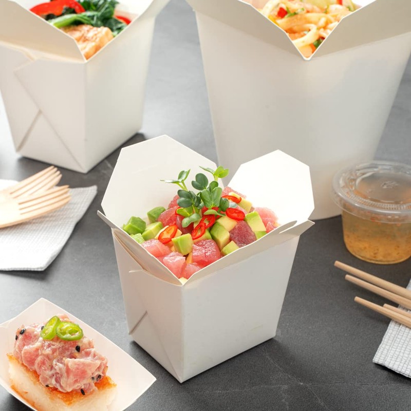 Restaurantware Bio Tek 8 Ounce Noodle Take Out Boxes 25