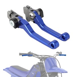 IUVWISN Dirt Bike Brake Clutch Lever Pivot Levers Adjustable CNC for PW50 PW 50 1981-2025 Motorcycle Blue