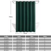 MIULEE Linen Textured Shower Curtain, 240 x 200 cm, Dark