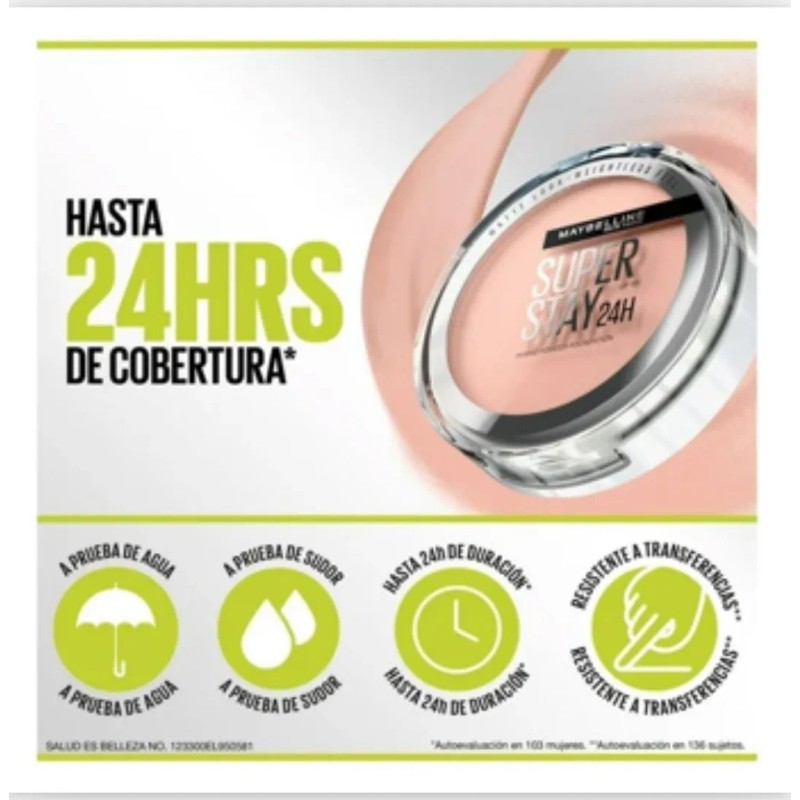 Maybelline Súper Stay 24h Hybrid Powder Foundation Polvo Com
