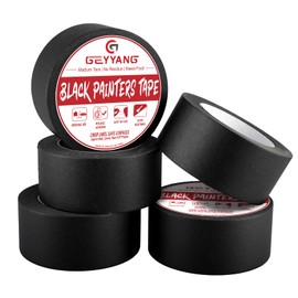 GEYYANG Black Painters Tape - 2 Inch x 55yards x 5 Rolls, Professional-Grade Masking Tape for Painting, DIY Crafts, Home & Auto | No Residue, Multi-Surface Adhesion