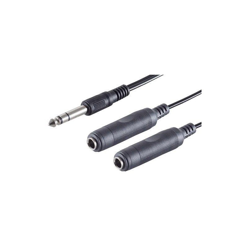 1aTTack.de 1 x 0.2 m Black Jack Plug 6.3 mm