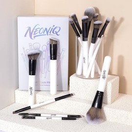Juego de 14 brochas de maquillaje profesionales, juego de brochas de maquillaje, base de polvo para mezclar, corrector, sombras de ojos, brochas de co