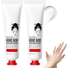 2PCS Crema Acido Kojico, crema Kojic Acid, Desmanchadora de manos – Sin Sensación Pegajosa para Todo Tipo de Pieles, No Pegajosa – Tratamiento Intensivo para Manos Secas y Agrietadas