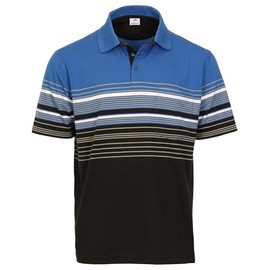 Gioberti Mens Striped Polo Shirt with Pocket - Yarn Dye, Nautical Blue, Large