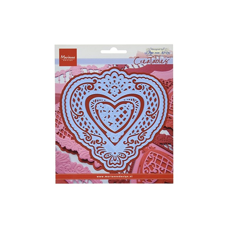 Marianne Design Anjas Filigraan Heart Craftable Die, Blue