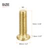 DTGN 14pcs M3x10mm(DxL) Brass Head Machine Screws Suitable for Machinery
