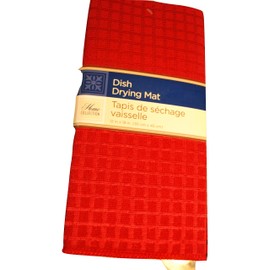 Home Collection Red Dish Drying Mat - 12" x 18"