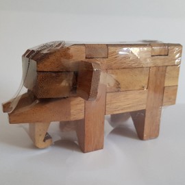 Elephant Puzzle - Wood Brain Teaser Puzzle