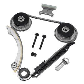 TEMSONE Engine Timing Chain Kit with Tensioner Guide Rail VVT Sprocket Compatible with Chevy Malibu Equinox, GMC Terrain, Buick Verano Impala LaCrosse Regal, Pontiac G5 L4 2.2L 2.4L