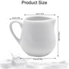 ICEBLUEOR Set of 6 Small Milk Jugs,110ml White Ceramic Milk