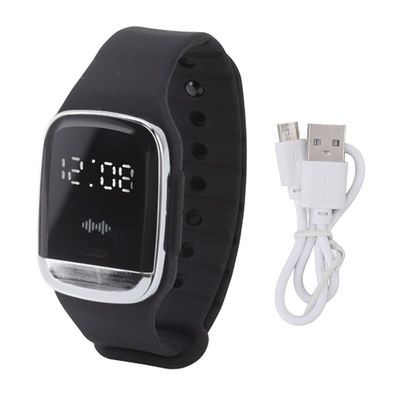 Ultrasonic Mosquito Repellent Bracelet Watch Temperature Detection USB Rechargeable Mosquito