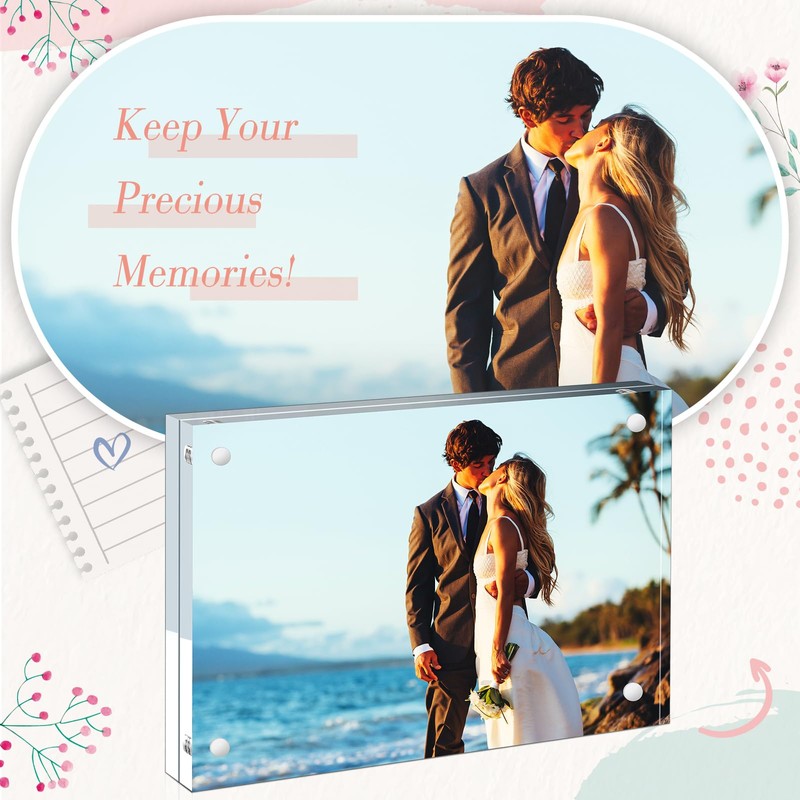 Handepo 30 Pack 4 x 6 Inch Clear Acrylic Picture