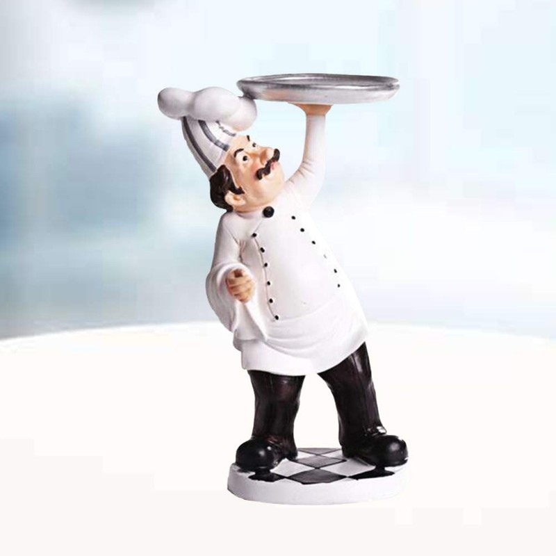 Chef Figurines Chef Statue for Kitchen Counter Top Restaurant Cafe