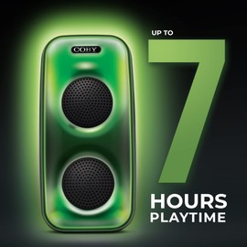 COBY Bluetooth Party Speaker | Rechargeable Boombox Karaoke Machine Bluetooth Speaker | True Wireless Portable Speakers Bluetooth Wireless | 7 HRS of Playtime Bluetooth Speakers w. USB & TF Card Input